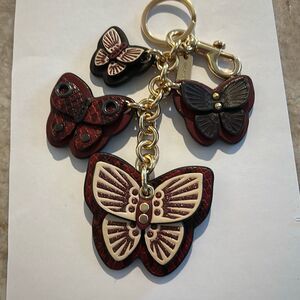 COACH Butterfly Leather Keychain
